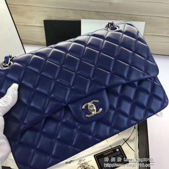 香奈兒CHANEL 升級版A1113全新經典小羊皮金銀鏈條單肩斜挎包 DSC1755